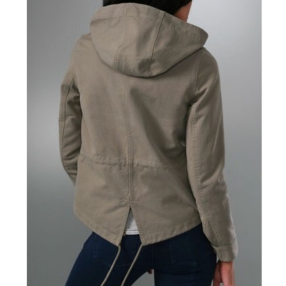 THEORY AILEENE OLIVE GREEN 3 IN ONE HOODIED JACKET SIZE M - Picture 2 of 16